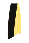 panelled drapey rib skirt