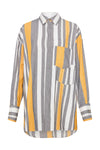 woven stripe boyfriend shirt