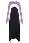 panelled viscose jersey dress