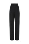 pleated straight leg pant