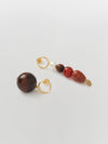 pigna asymmetric tigers eye earring