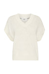 cotton linen v neck boxy vest
