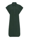 cotton yoke detail shirt dress
