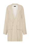 viscose side split travel coat