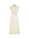 oversized sleeveless trench