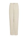 washed linen wide leg pant