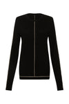 contrast detail layering knit