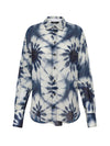 printed voile oversized shirt