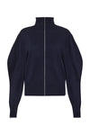 contrast detail engineered knit