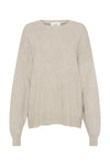 melange carded cashmere knit