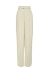 pleated straight leg pant