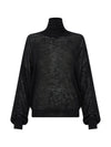 cotton linen turtleneck knit