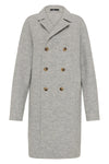 woollen rounded sleeve coat