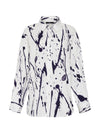 splatter print cotton shirt