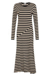 stripe heritage paneled long sleeve dress