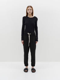 utility cotton jersey pant in black