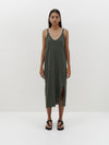 v neck jersey slip dress