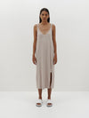 v neck jersey slip dress