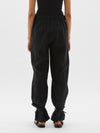 wool linen wrap hem pant