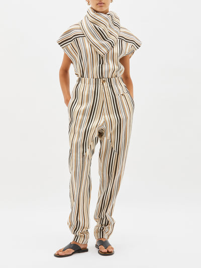 stripe gusset detail pant