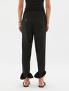 crepe bandless crop pant