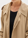 twill oversized sports trench