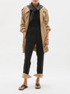 twill oversized sports trench