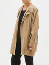 twill oversized sports trench