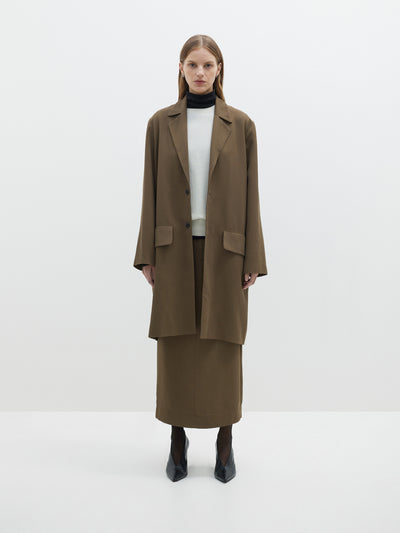 viscose twill travel trench