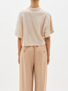 oversized athletic crop short sleeve t.shirt