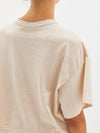 oversized athletic crop short sleeve t.shirt