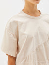 oversized athletic crop short sleeve t.shirt