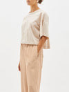 oversized athletic crop short sleeve t.shirt