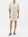 karamatsu contrast double jersey dress