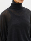 cotton linen turtleneck knit