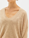 fine contrast stitch v neck