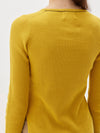 fine cotton linen ribbed knit
