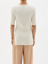 cotton linen short sleeve knit