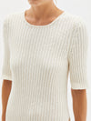 cotton linen short sleeve knit