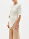 cotton linen short sleeve knit