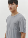 slim fit button pocket t.shirt