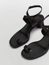 slip on block heel sandal