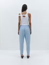 contrast stitch poplin pant
