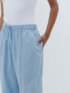contrast stitch poplin pant