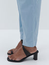 contrast stitch poplin pant