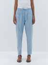 contrast stitch poplin pant