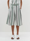 stripe pleated short