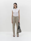 stretch twill zip detail pant