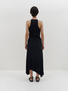 panelled drapey rib skirt