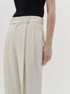 pleated straight leg pant